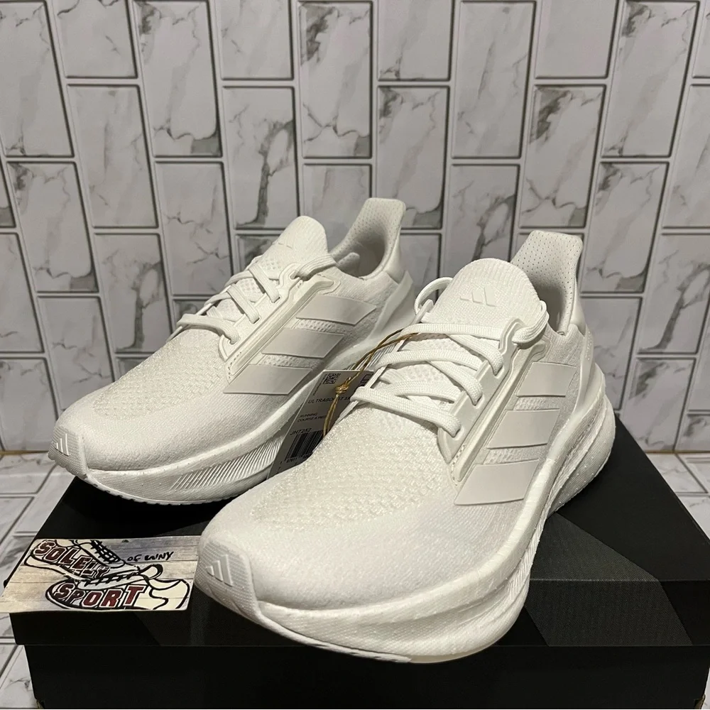 New Adidas Ultraboost 5X Ultra Boost Running Shoes Triple White Training Gym